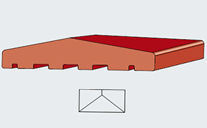 Клинкерный заборный элемент завершающий Terca Donkerbruin темно-коричневый глазурованный, 105x280x30 мм